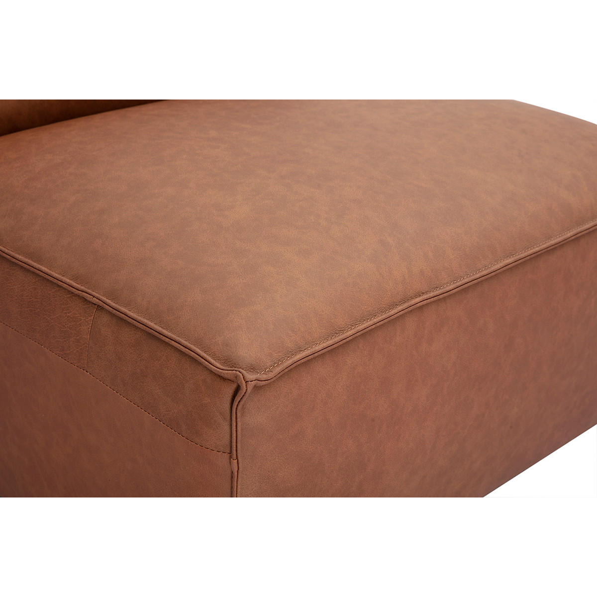 MODUL Rechts Braun Leder SPLIT - Braun, Textil (101/70.5/83cm) - Miliboo