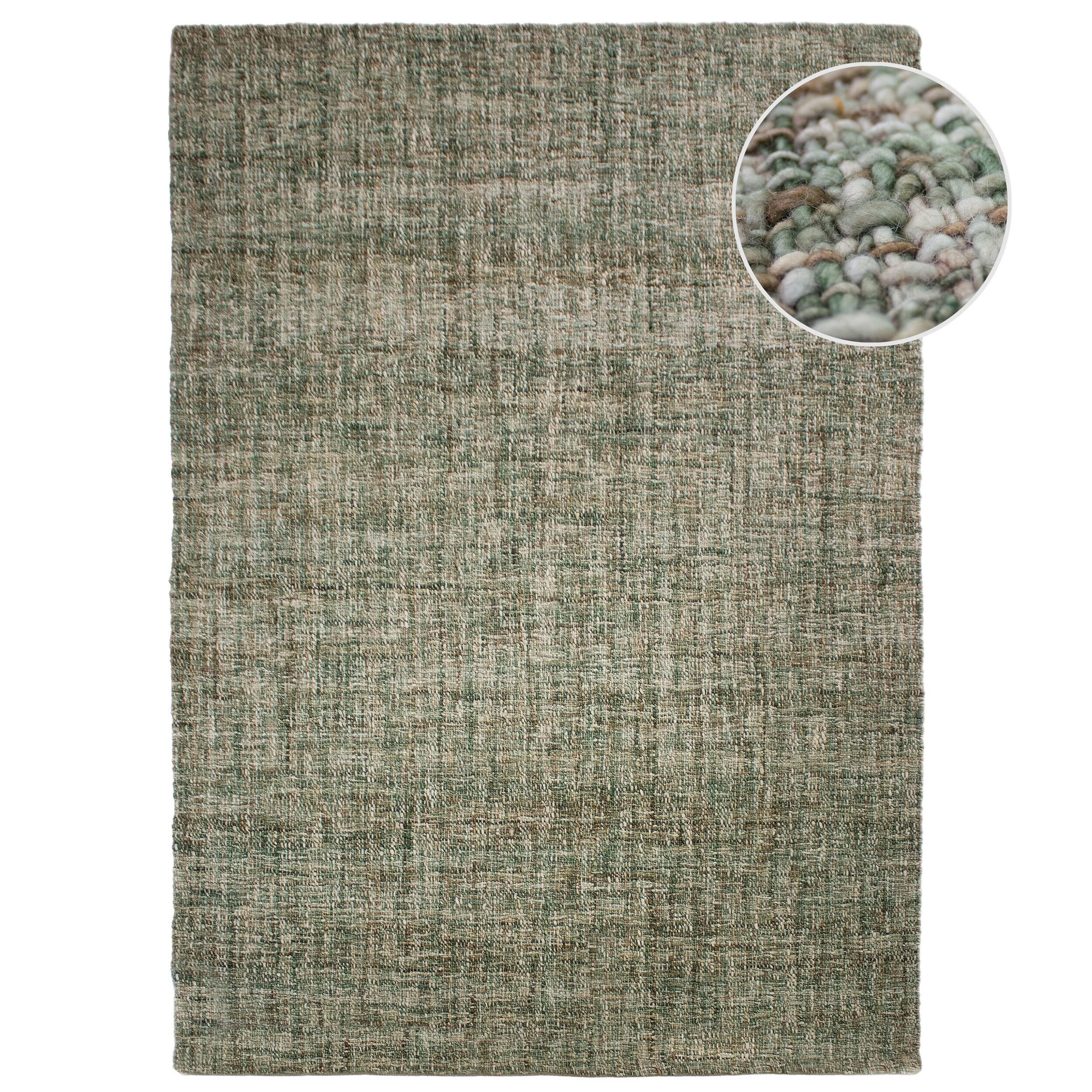 TEPPICH aus Wolle OTLEY in Grün, einfarbig, 120 x 170 cm - Grün, Textil (120/170cm) - KADIMA DESIGN
