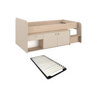 HALBHOCHBETT - 1 Person - holz - beige Lunobi - Beige, Holz (90/200cm) - Vente-Unique