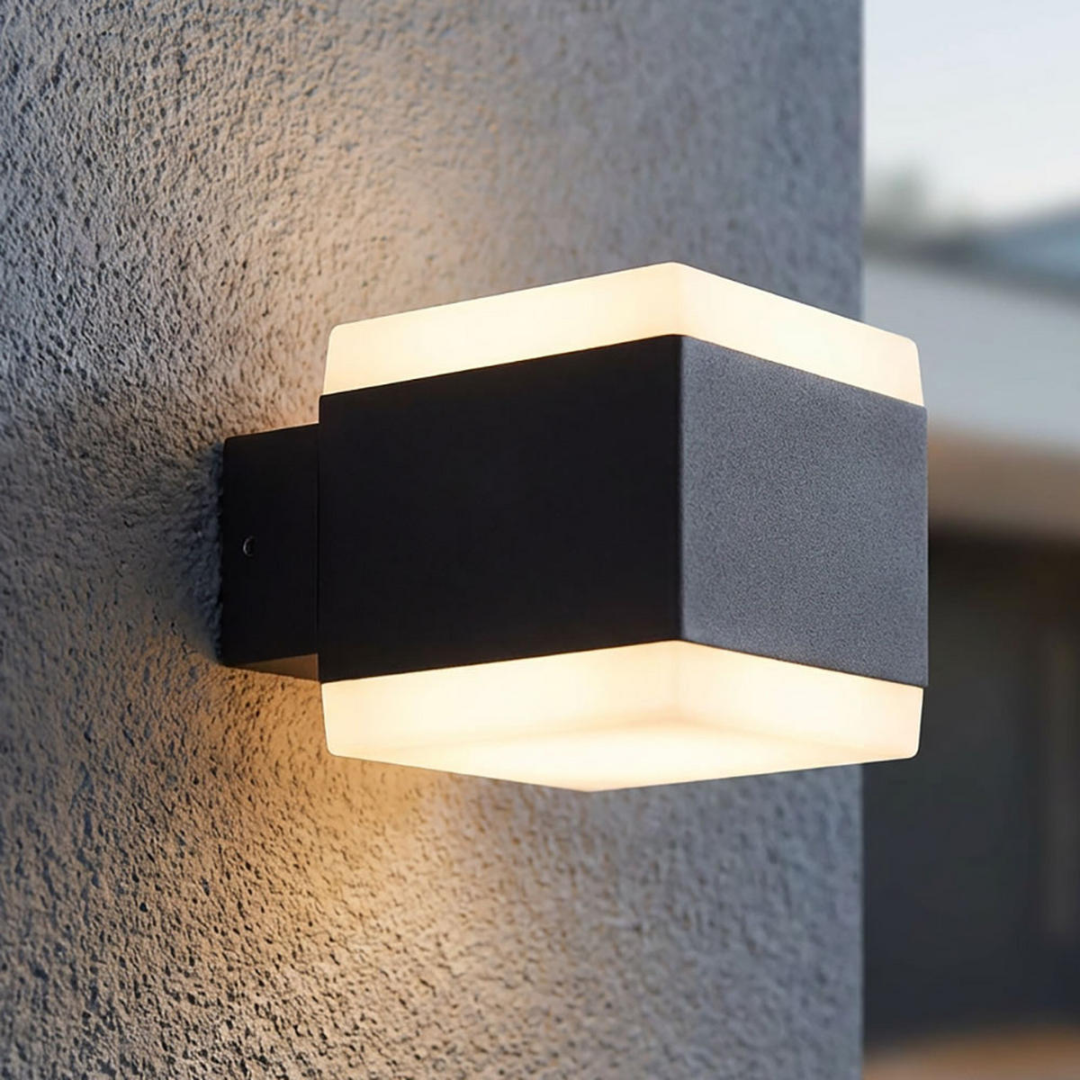 WANDLEUCHTE SLICE LED Aluminium Anthrazit, Up & Down - Anthrazit, Metall (11/9/14cm) - Globo Lighting
