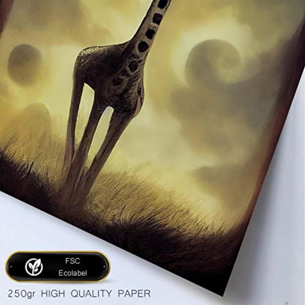 POSTER Set mit 4 Vierbeiner Tier im T Burton Goth Stil A3 Rahmenlos - Klar, Papier (29.7/3cm) - Nacnic