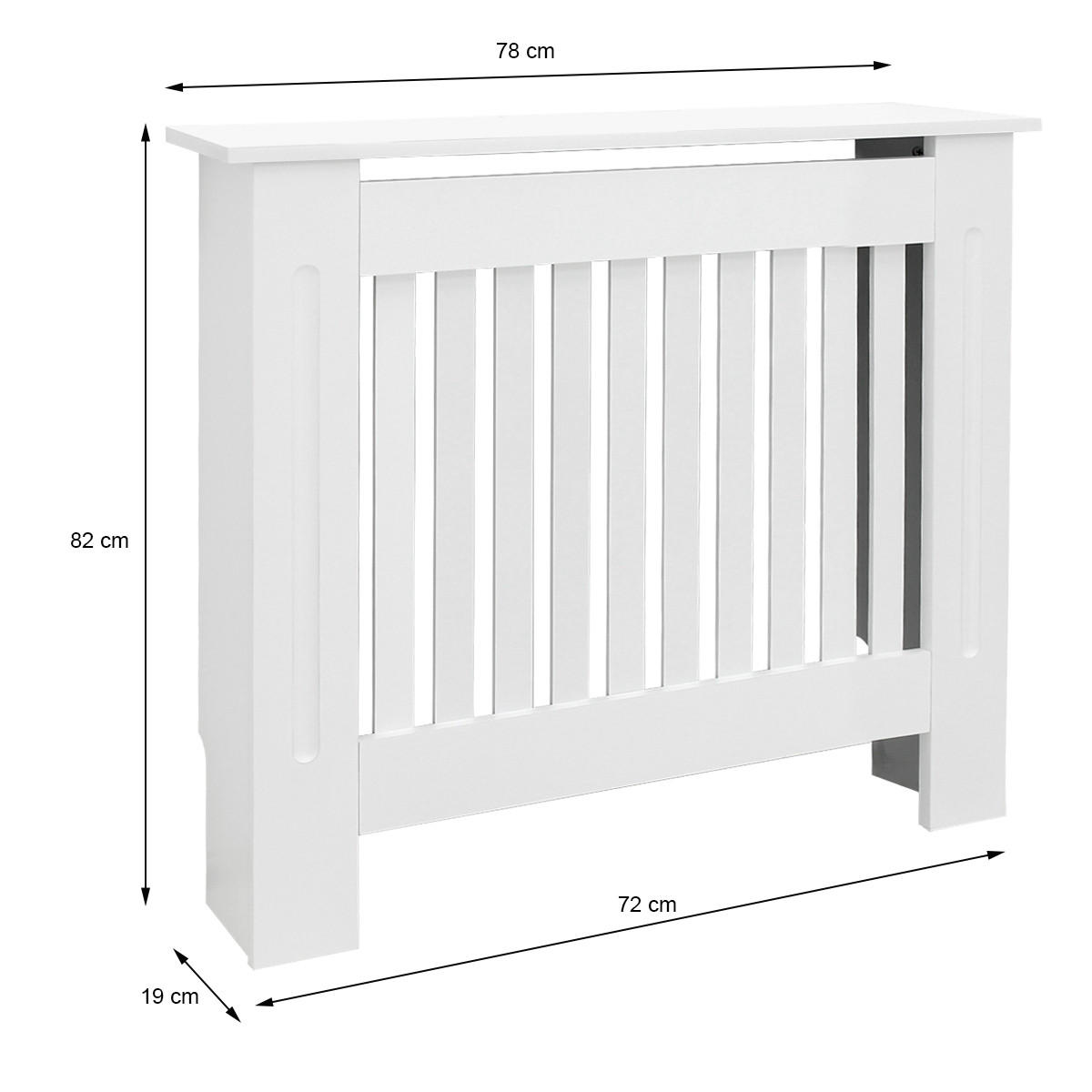 HEIZKÖRPERVERKLEIDUNG Landhausstil 78 x 19 x 82 cm Weiß - Weiß, Holzwerkstoff (19/78/82cm) - ECD-Germany