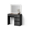 SCHMINKTISCH Imola Anthrazit mit LED- Spiegel - Anthrazit, Holzwerkstoff (90/75/40cm) - Livinity®