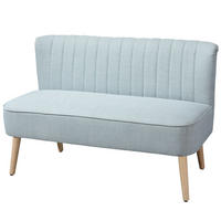 SOFA 2-Sitzer, Holz, Stoff, Grün - Grün, Holz (56.5/77/117cm) - HOMCOM