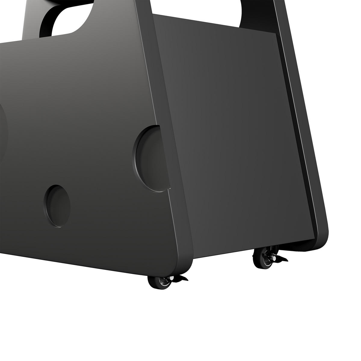 SIDEBOARD 81x33x51.5 Schwarz Beistelltisch Rollen Mobil - Schwarz, Holzwerkstoff (81/38/51.5cm) - FLIEKS