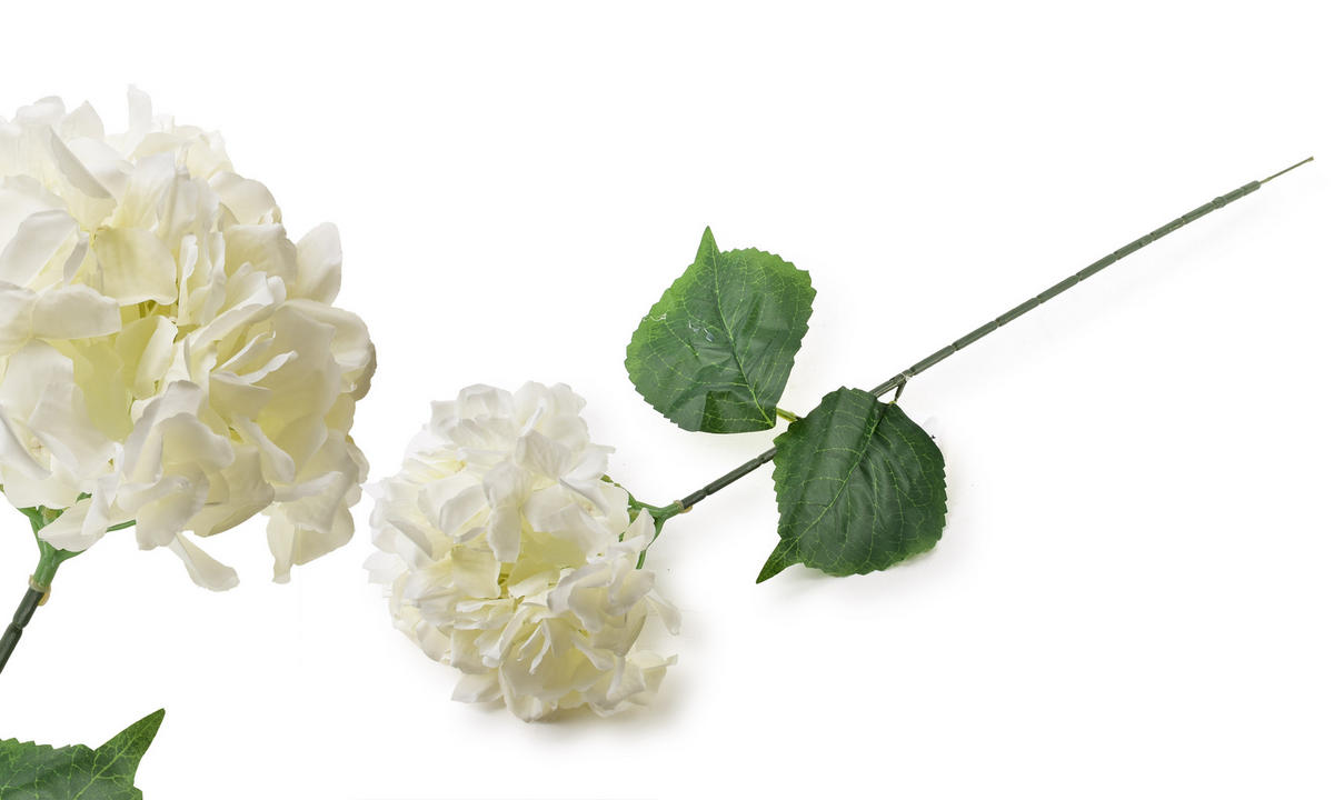 KUNSTBLUME Virdis Hortensia Weiß 73/73/73 cm Kunstoff - Weiß, Kunststoff (73cm) - Mondex
