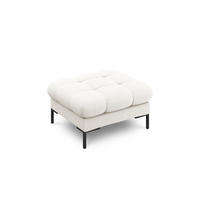 POUF Mamaia aus strukturiertem Stoff leichtes beige - Creme, Textil (60/41/60cm) - Micadoni
