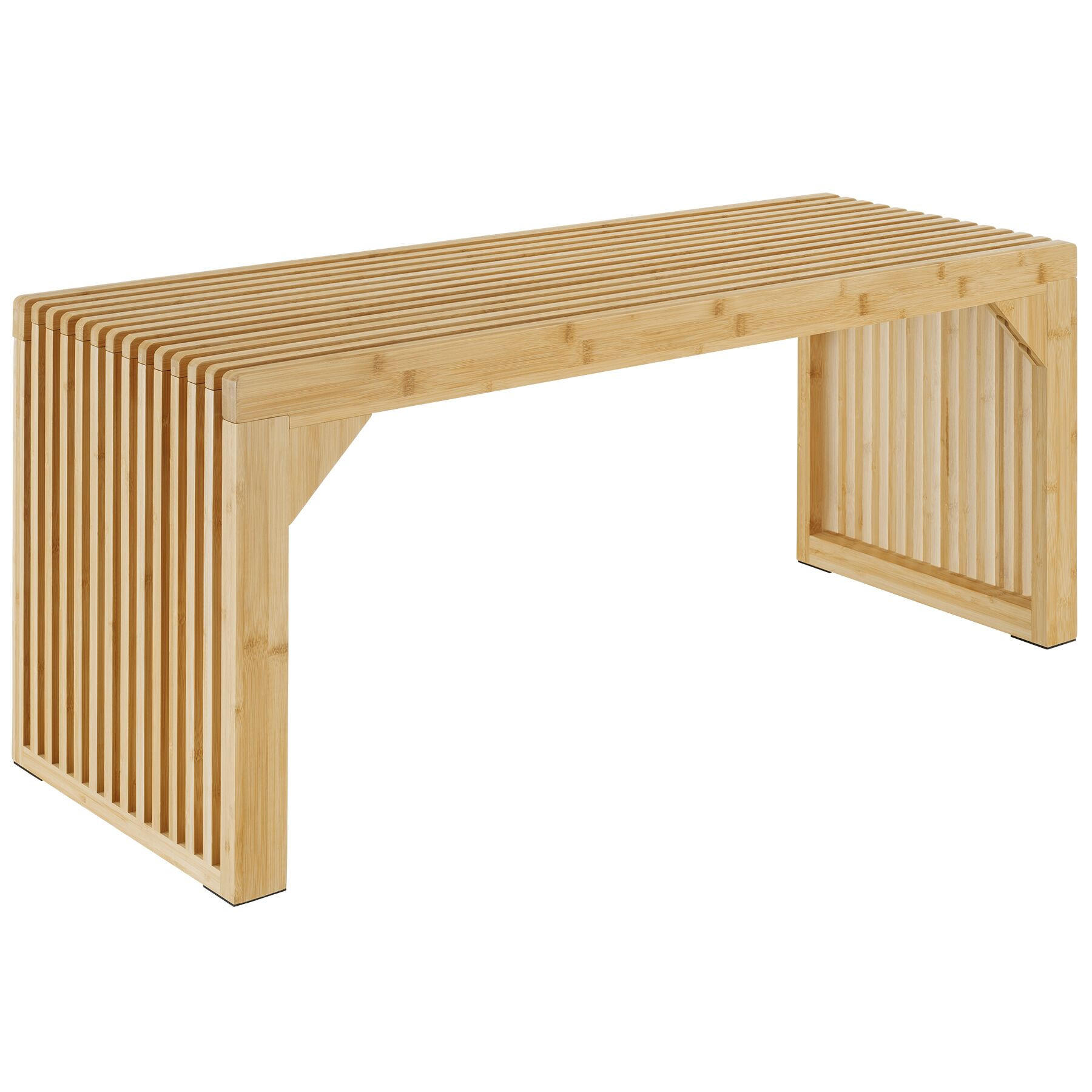 SITZBANK Ribb, Belastbarkeit 350 kg, Bambus - Beige, Holz (104/43/35cm) - tectake