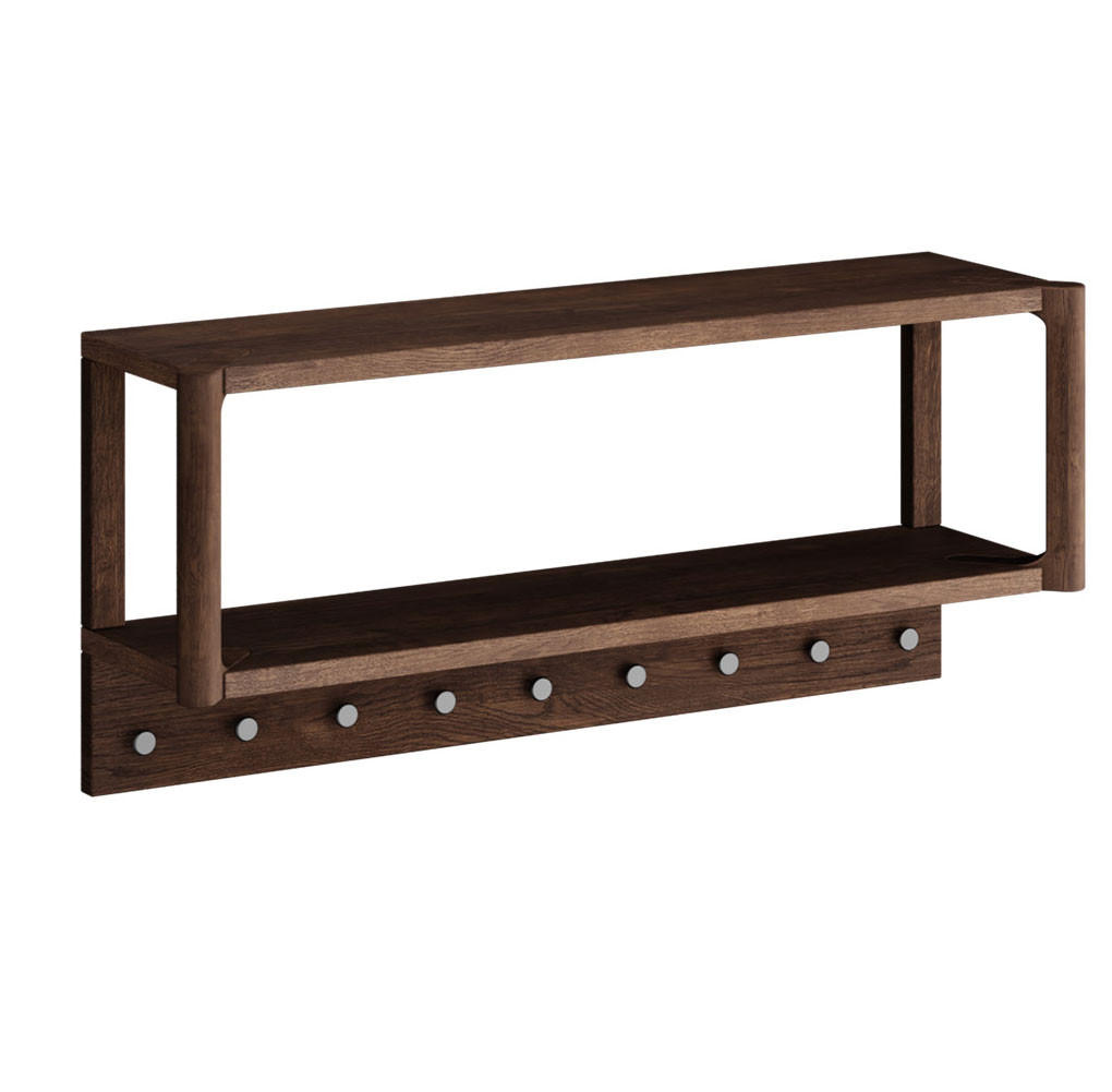 WANDGARDEROBE Campi Eiche Tabak 83 / 21,5 / 36cm - Eichefarben, Holz (83/36/22cm) - Feldmann-Wohnen