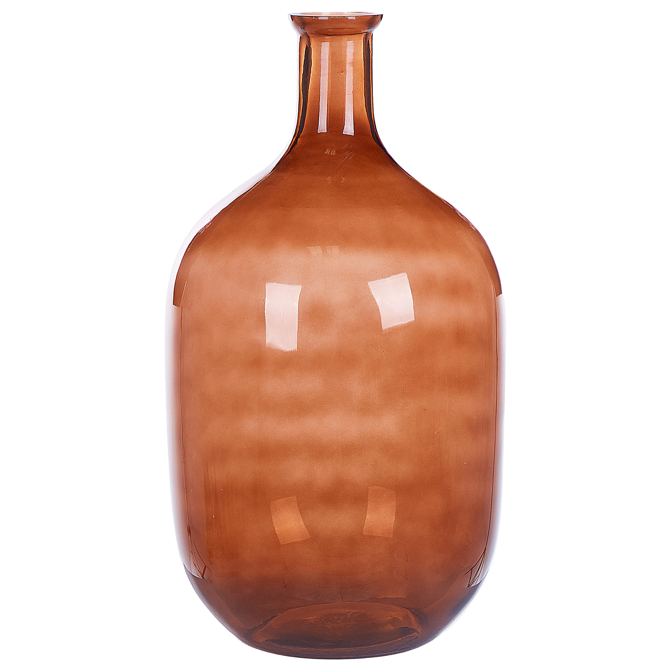 DEKOVASE Glas braun Dalchini - Braun, Glas (51cm) - Beliani
