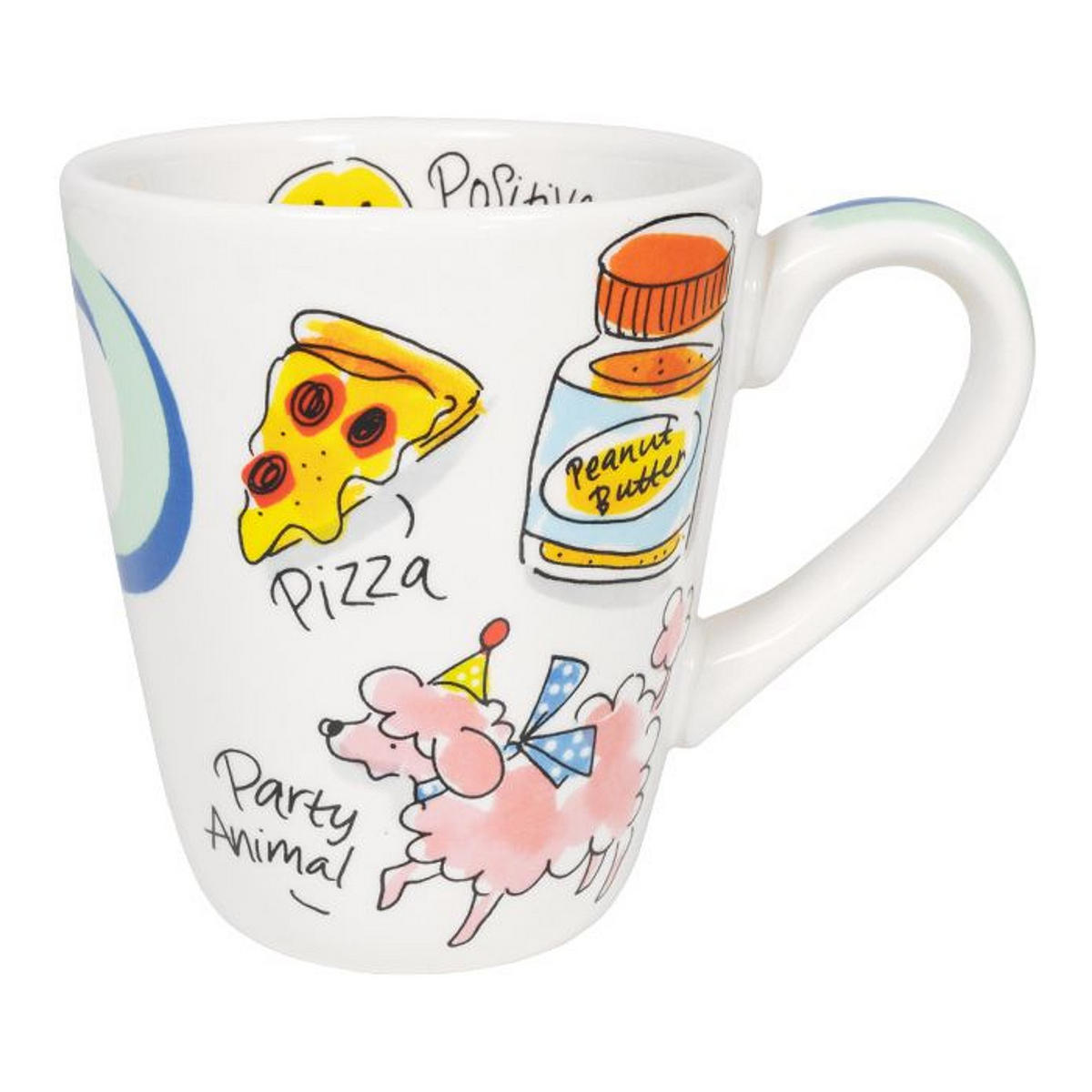 BECHER Liebesbrief P in Bunt - 350 ml - Multicolor, Keramik (0.35L) - Blond Amsterdam
