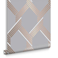 VLIESTAPETE Vektor Rose Gold - Roségold, Papier/Kunststoff (52/1005cm) - Graham & Brown