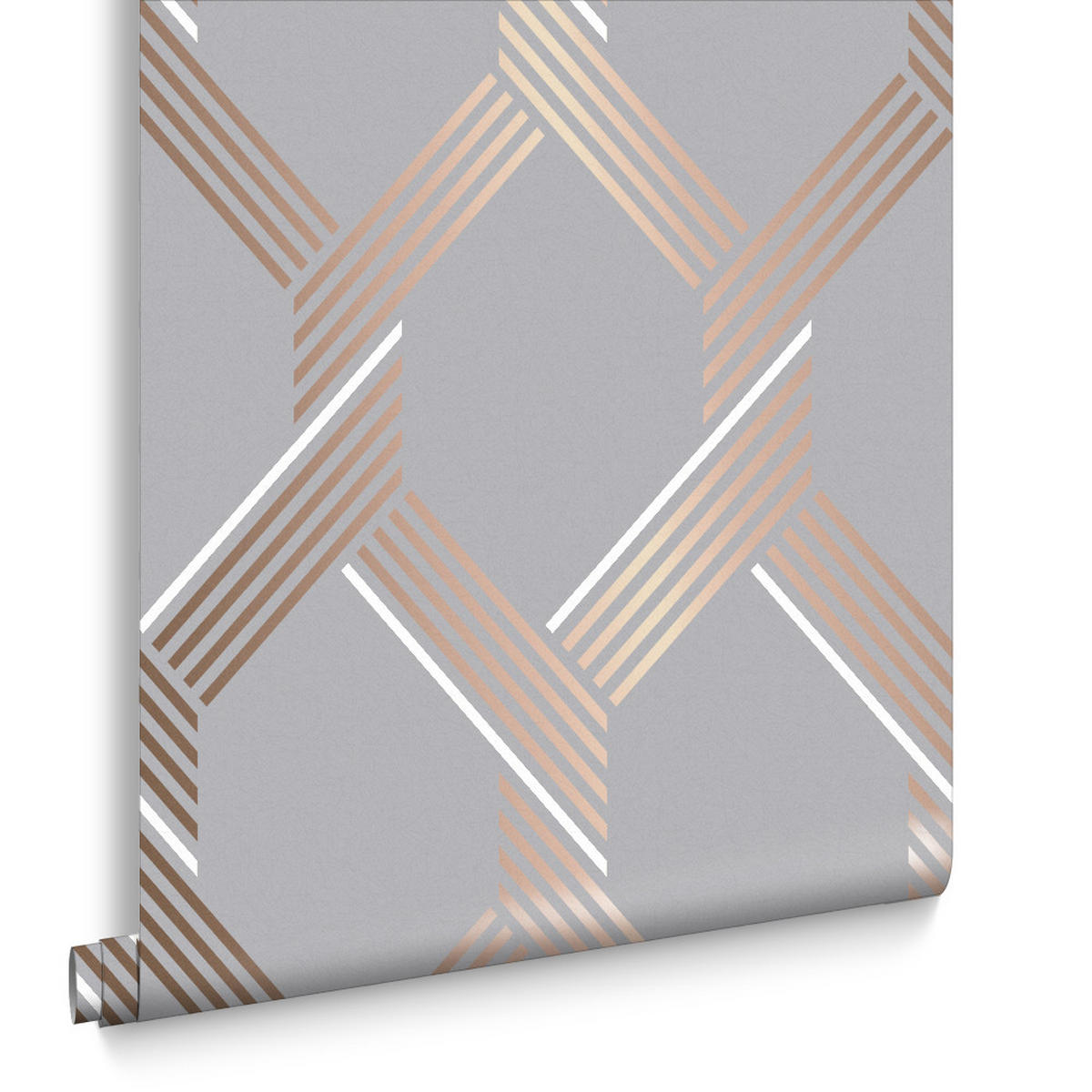 VLIESTAPETE Vektor Rose Gold - Roségold, Papier/Kunststoff (52/1005cm) - Graham & Brown