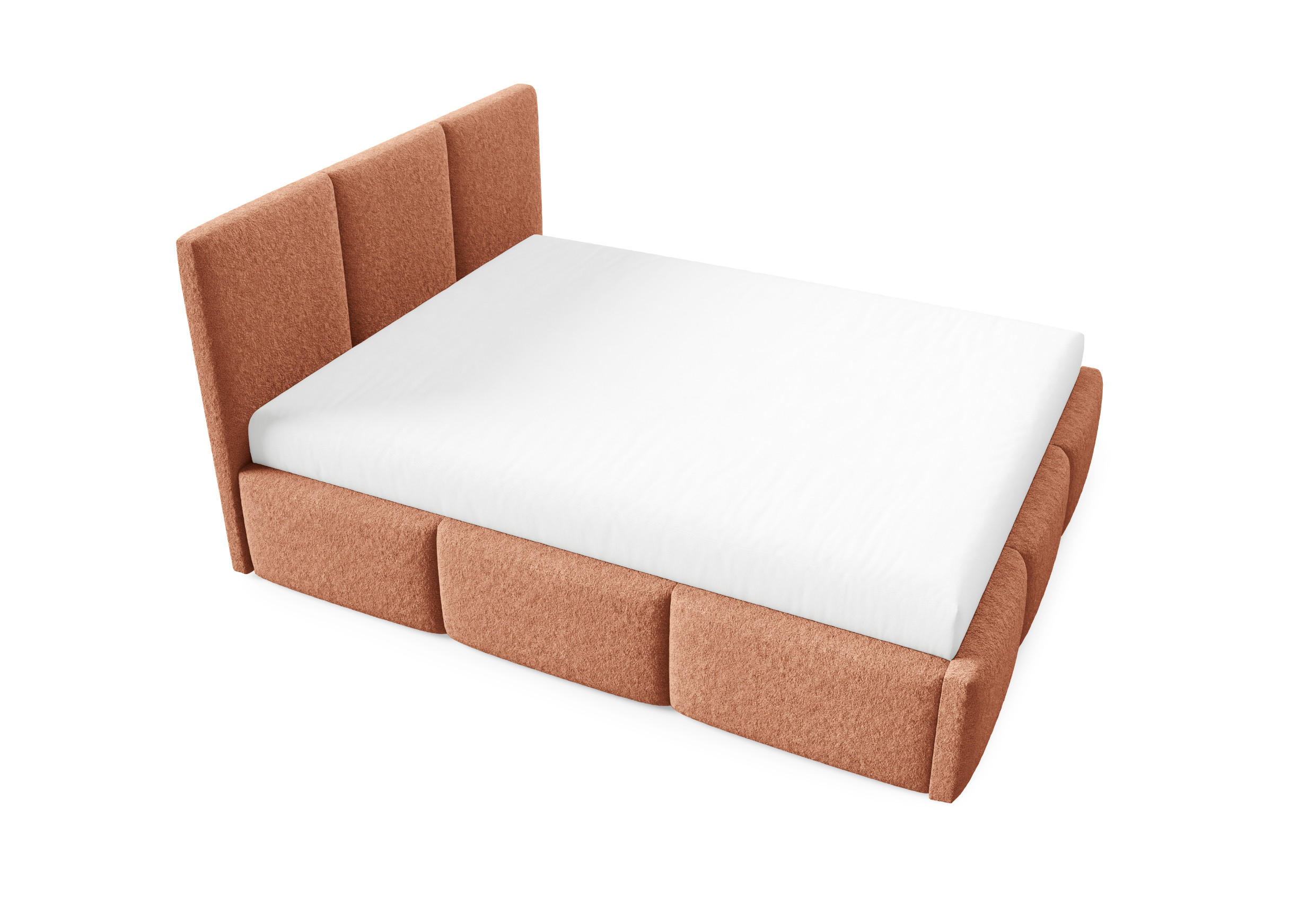 POLSTERBETT mit Stauraum 140x200 cm in Orange - Orange, Metall (140/200cm) - Home Collective