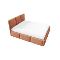 POLSTERBETT mit Stauraum 140x200 cm in Orange - Orange, Metall (140/200cm) - Home Collective