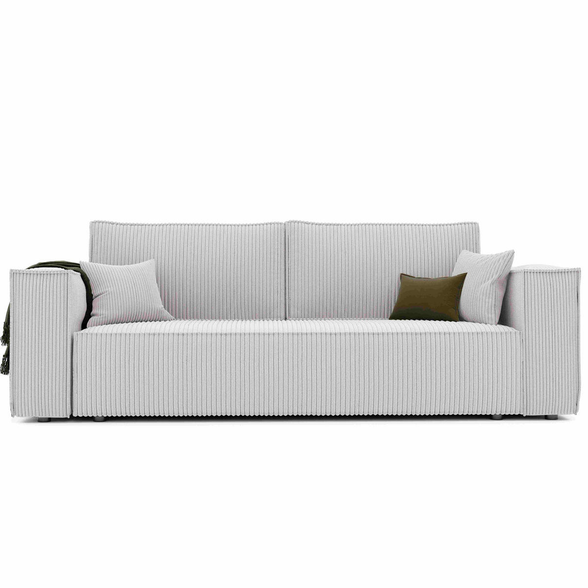 SOFA mit Schlaffunktion und Bettkasten, Beige - Beige, Holzwerkstoff/Textil (240/84/105cm) - Idohome