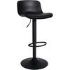 BARHOCKER Lederlook schwarz - Schwarz, Textil/Metall (43.5/75/46cm) - CLP