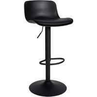 BARHOCKER Lederlook schwarz - Schwarz, Textil/Metall (43.5/75/46cm) - CLP