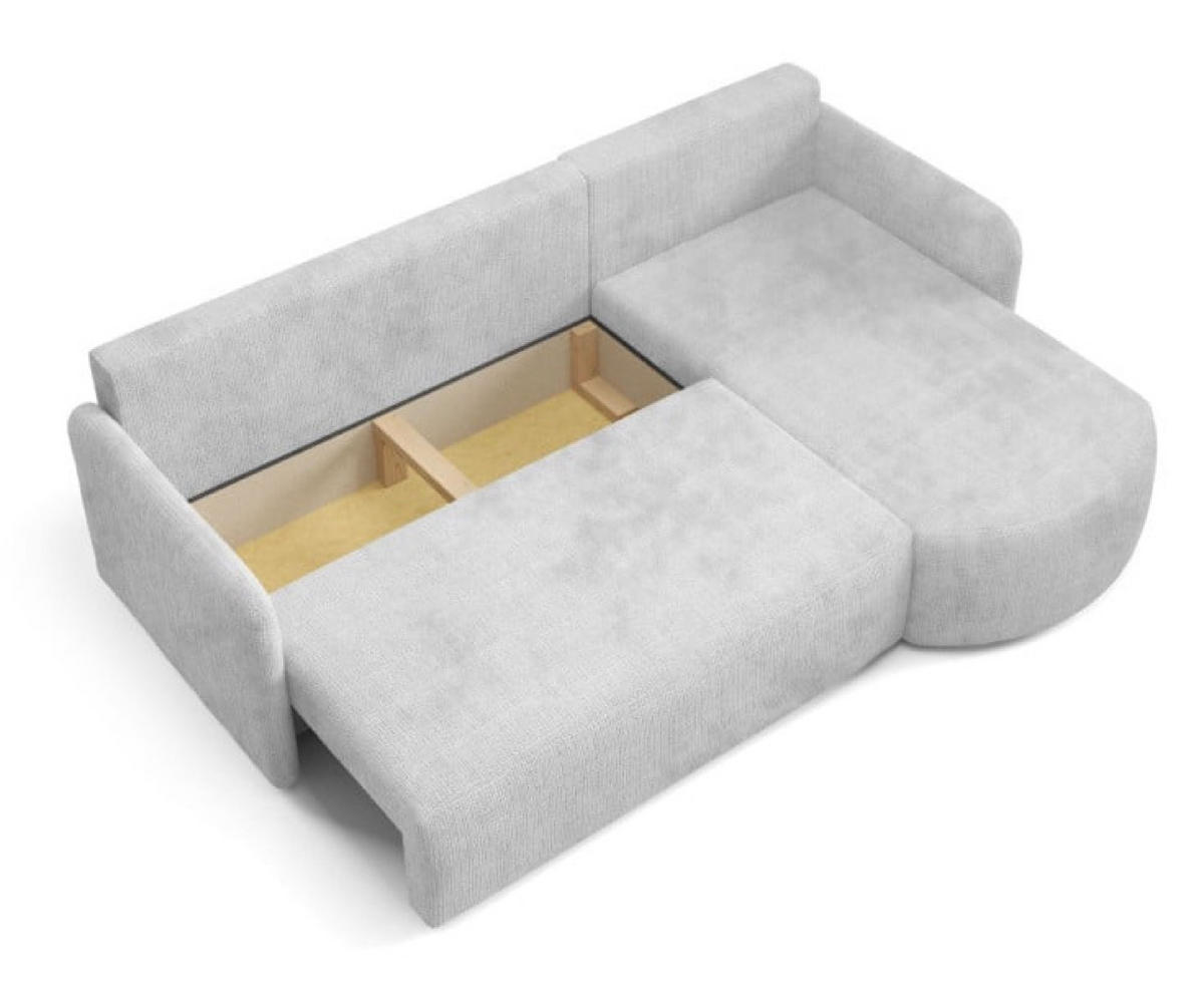 ECKSOFA Cremona BONO Mit Schlaffunktion Cremefarben - Weiß, Textil (212/160cm) - Sepro Meble
