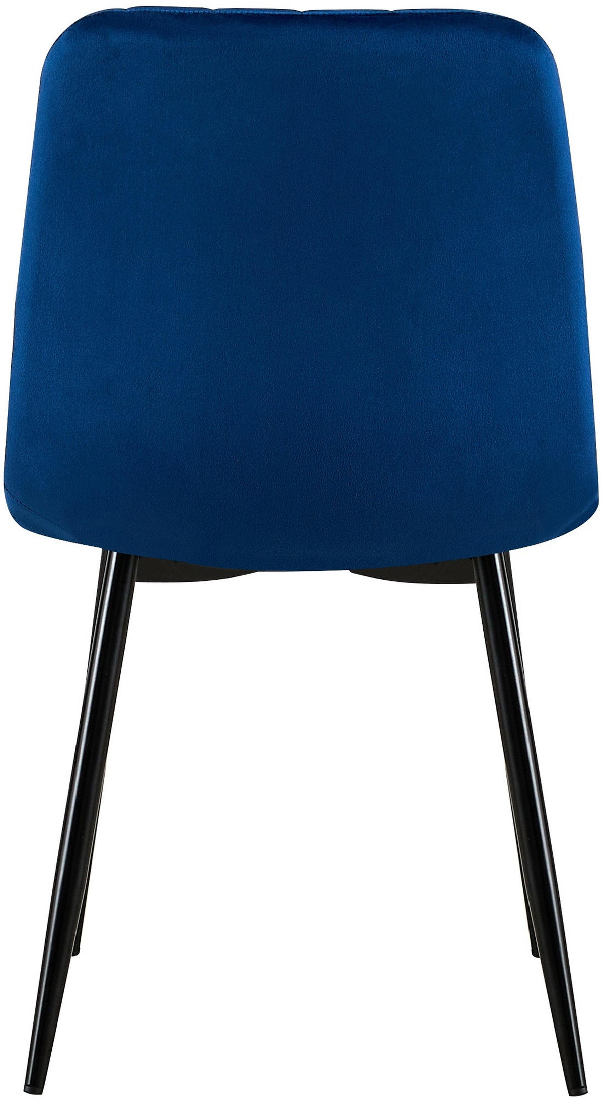 STUHL Samt Blau - Blau/Schwarz, Textil/Metall (45/88/53cm) - CLP
