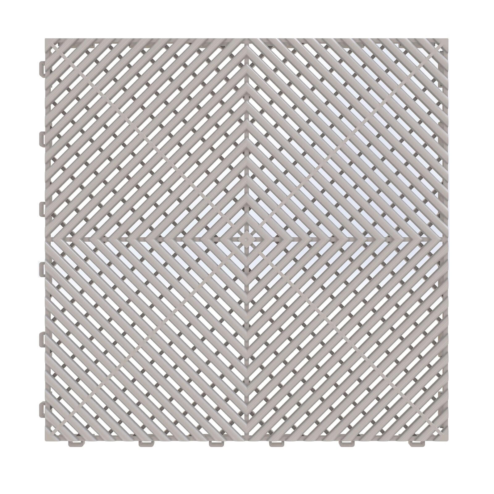 KLICKFLIESEN Durchbrochen für Garage, Werkstatt und Ausstellungsraum - Farbe Grau - Set von 6 Fliesen - Grau, Kunststoff (39.5/39.5/2cm) - MOSAIK AERO