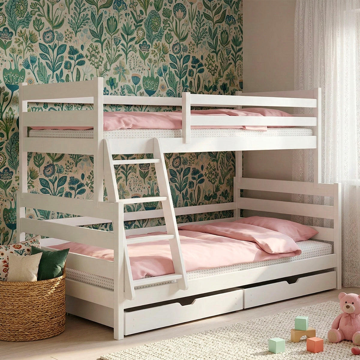 BETT 120/200 Léo Weiß - Weiß, Holz (120/200cm) - Petits-meubles