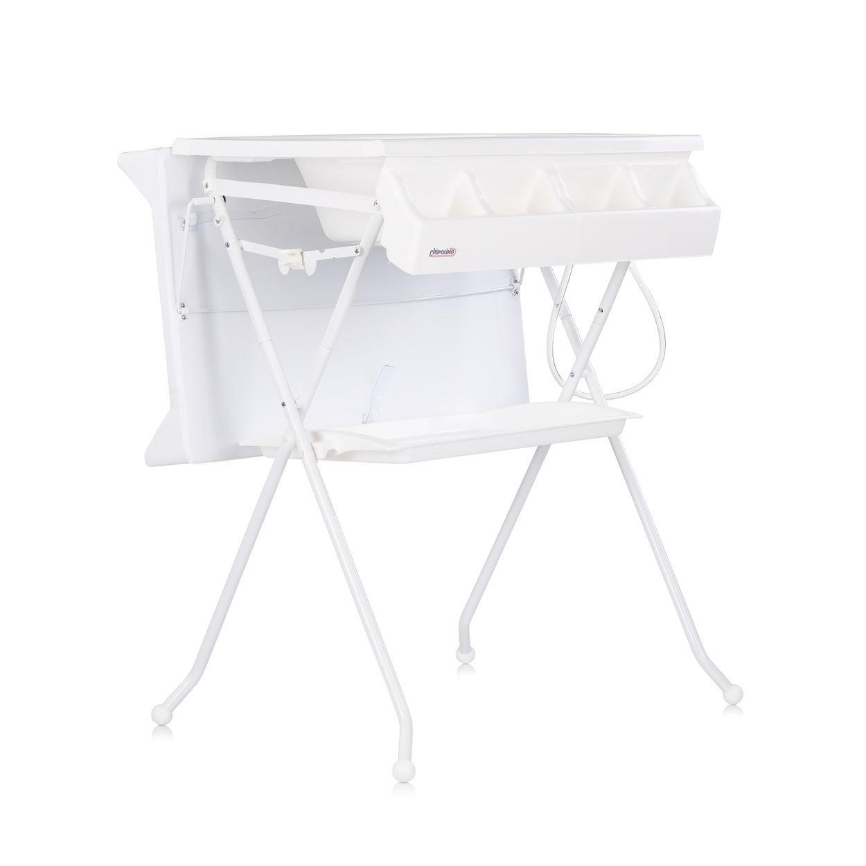 BABYWANNE Wickeltisch Aqua beige Aqua Zubehörfach klappbar Ständer Stopfen - Beige, Kunststoff (61/80cm) - Chipolino
