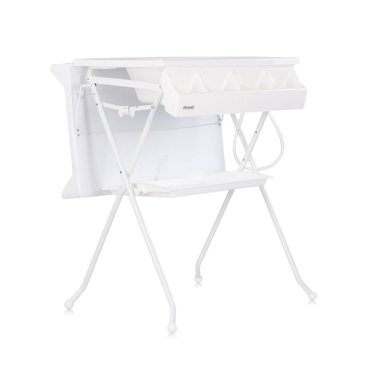 BABYWANNE Wickeltisch Aqua beige Aqua Zubehörfach klappbar Ständer Stopfen - Beige, Kunststoff (61/80cm) - Chipolino