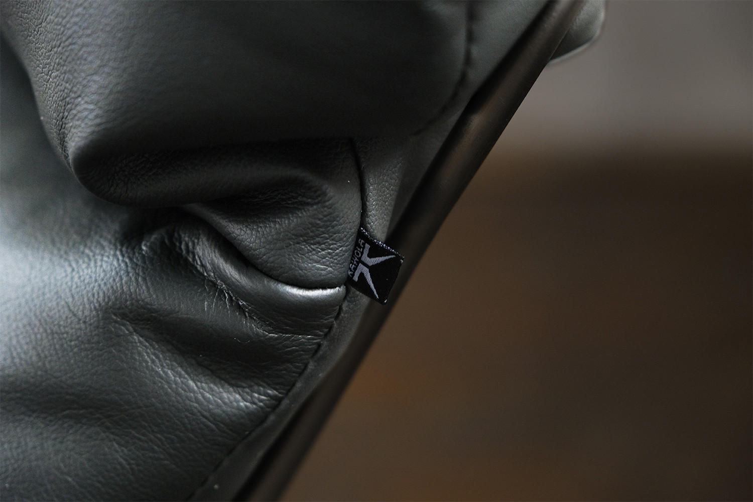 SESSEL MIT HOCKER ROWA Grau Leder - Silberfarben/Grau, Leder/Metall (77/88/103cm) - KAWOLA