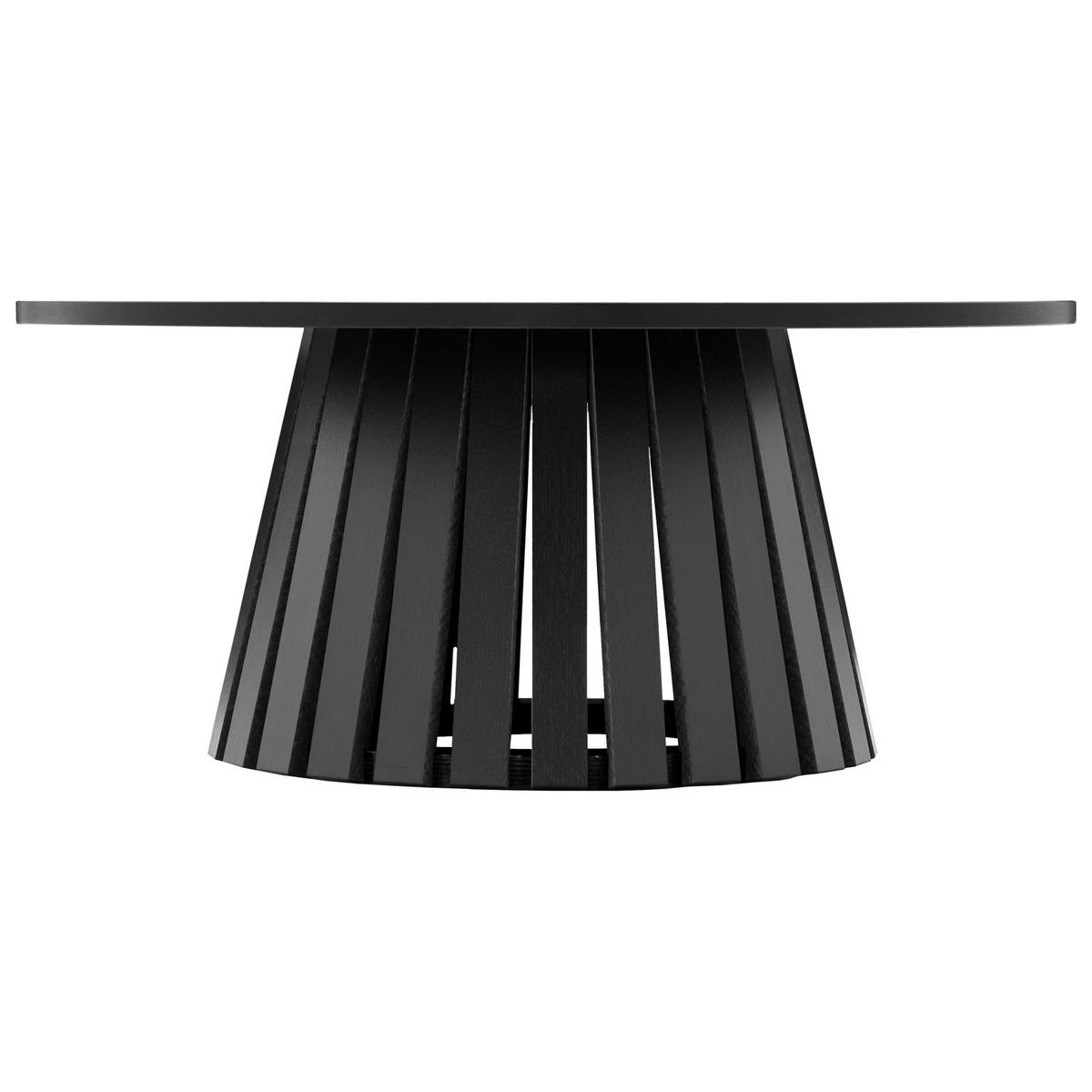 COUCHTISCH Liv Schwarz Ø 80 cm - Schwarz, Holzwerkstoff (80/80/35cm) - Happy Garden