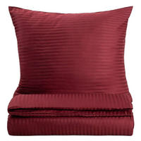 BETTWÄSCHE Agnes Satin-Jacquard bordeauxrot 160/200 cm - Dunkelrot, Textil (160/200cm) - Homla