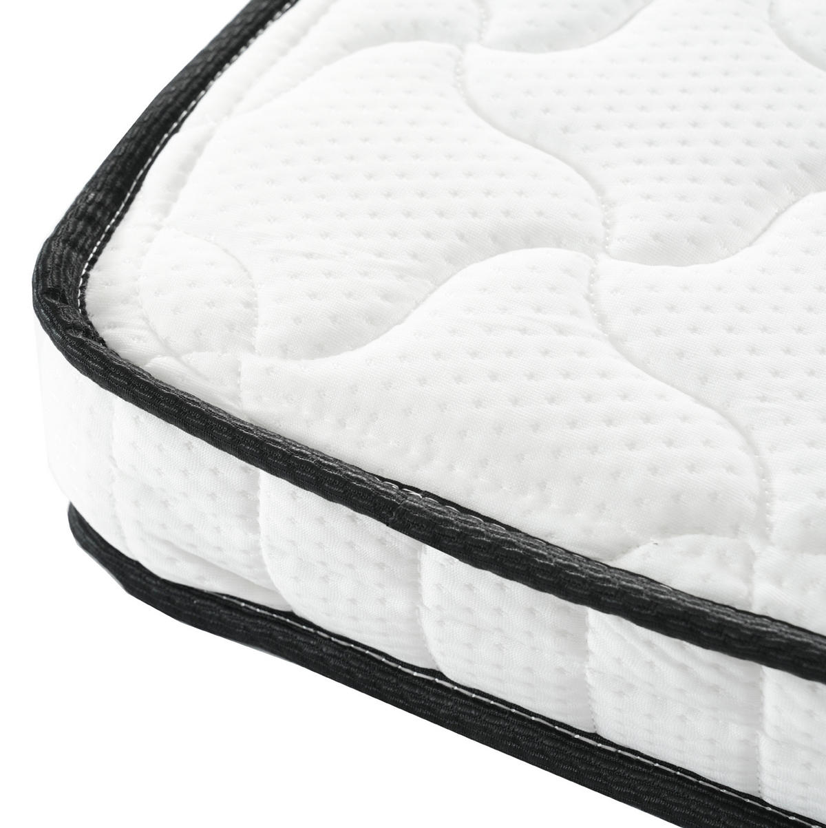 HOCHBETT 90/200 cm Weiß mit LED-Leuchten und Kleiderschrank mit Matratze - Weiß, Holzwerkstoff (90/200cm) - OKWISH
