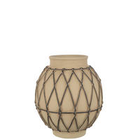 BLUMENTOPF BERBER - Zement - Beige - L - Ø 31,5 cm - Beige, Stein (31.5/35.5cm) - J-Line