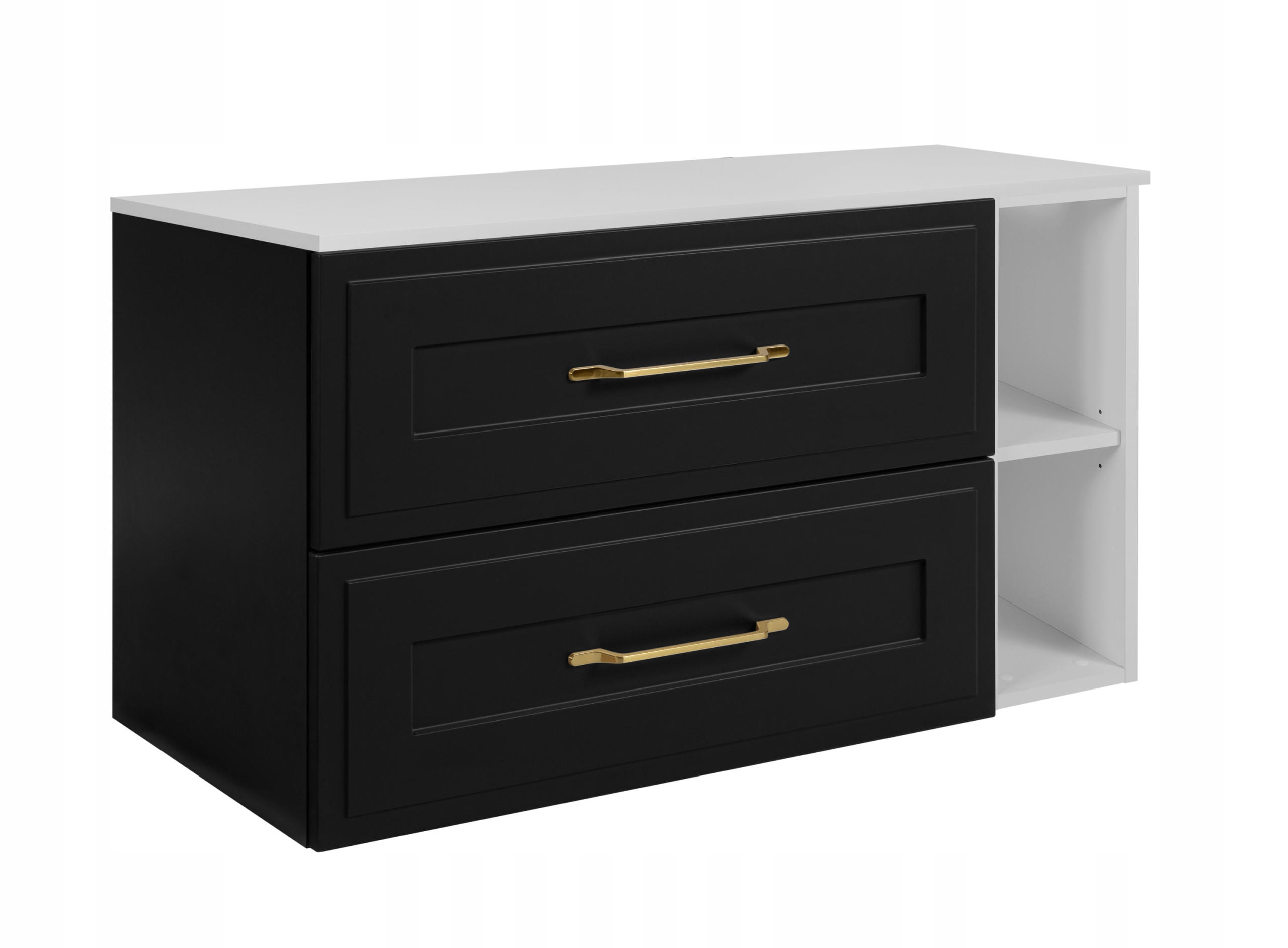 Rodan Waschbeckunterschrank Weiß, Schwarz 100x58x46 cm