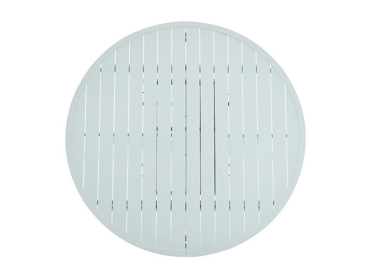 GARTENTISCH - 4 , 6 -Sitzer - Aluminium - weiß - YOHA - Weiß, Metall (150/204/75cm) - Vente-Unique