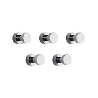 HANDTUCHHAKEN , 5er-Pack - Silberfarben, Metall (1.8/1.8/3.1cm) - BELZ