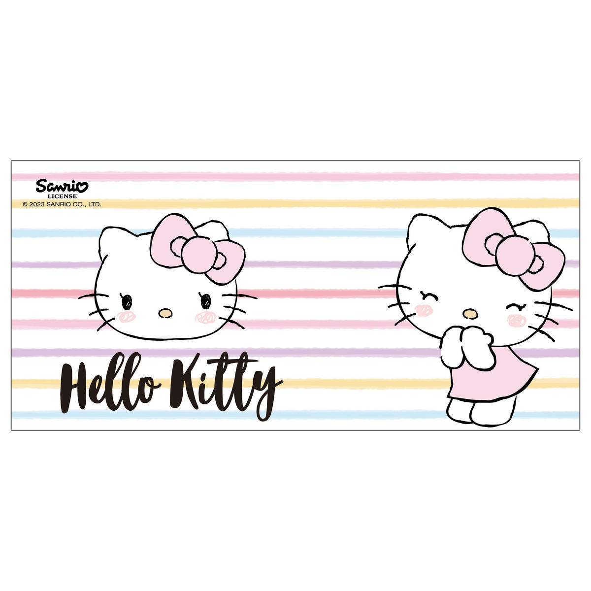 KAFFEEBECHER Hello Kitty Stripes Mehrfarbig 320 ml - Multicolor, Keramik (0.32L) - Hello Kitty