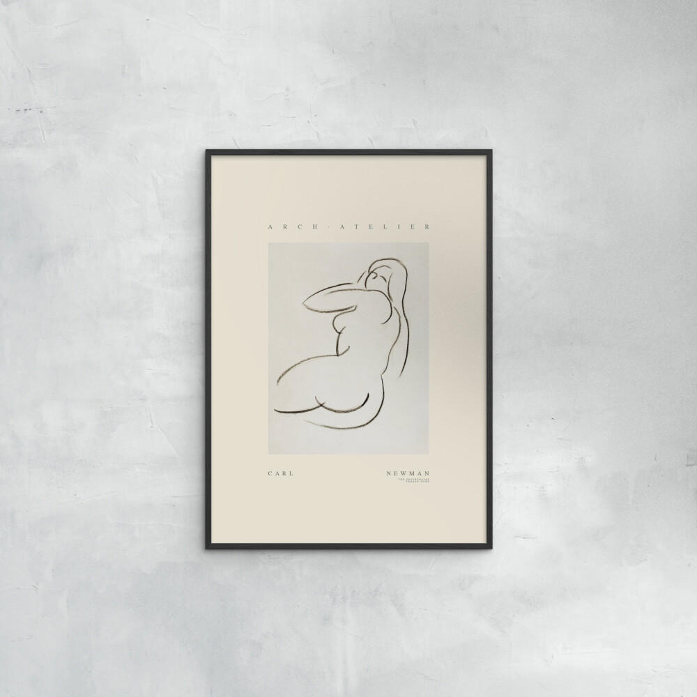 POSTER mit Rahmen Arch Atelier - Carl Newman 01 - Schwarz/Naturfarben, Holz/Papier (70/100cm) - Poster&Frame