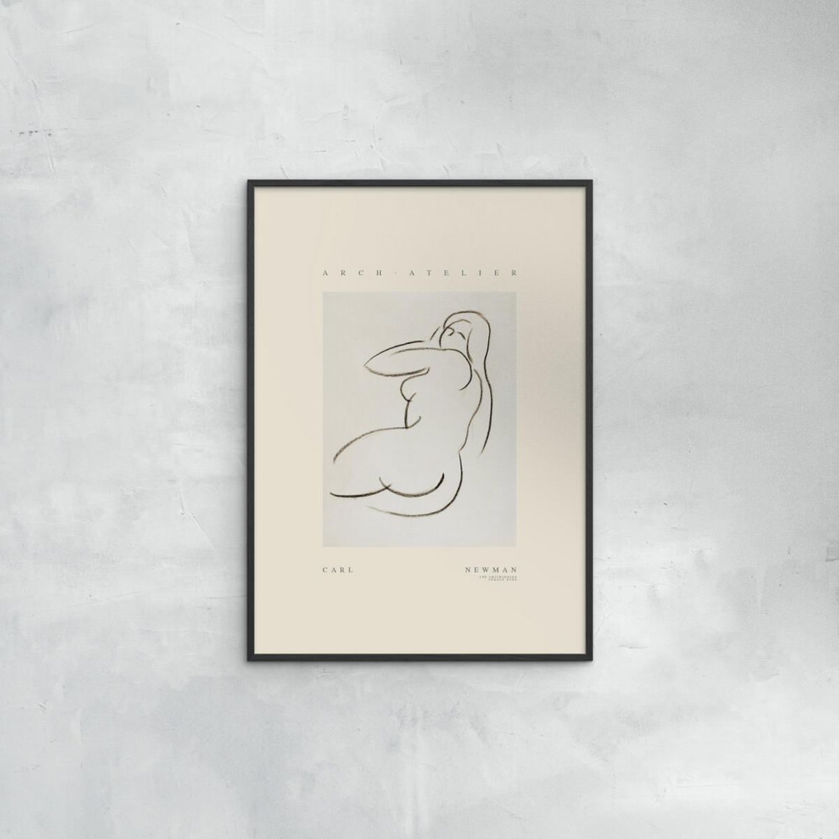 POSTER mit Rahmen Arch Atelier - Carl Newman 01 - Schwarz/Naturfarben, Holz/Papier (70/100cm) - Poster&Frame