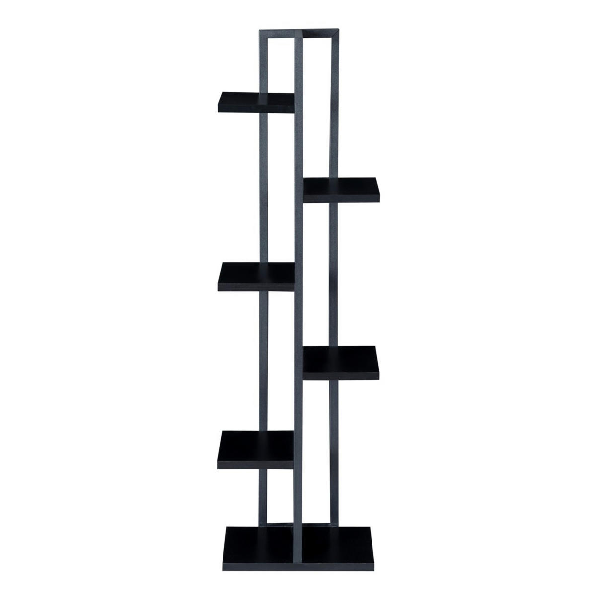 PFLANZENREGAL Tohmajärvi - Schwarz, Holzwerkstoff/Metall (34/120/21cm) - [en.casa]