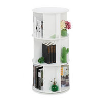 BÜCHERREGAL - Weiß, Holzwerkstoff/Metall (50/104/50cm) - Relaxdays