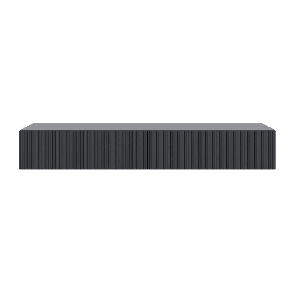 KONSOLE Veldio Schwarz 110 cm - Schwarz, Holzwerkstoff (110/16/40cm) - Selsey