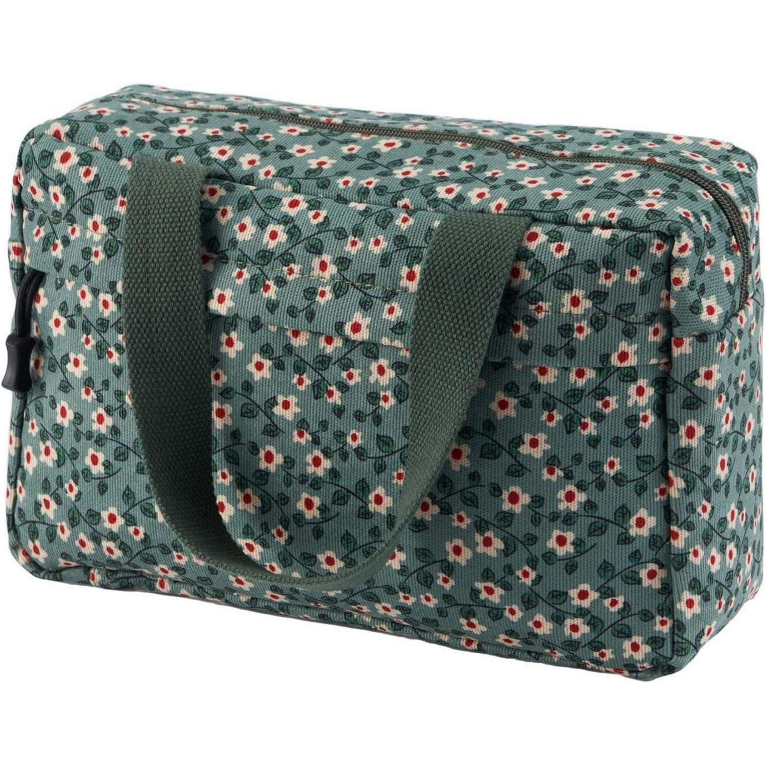 KOSMETIKTASCHE Cord Grün-a 30 cm - Grün, Textil (18/2/26cm)