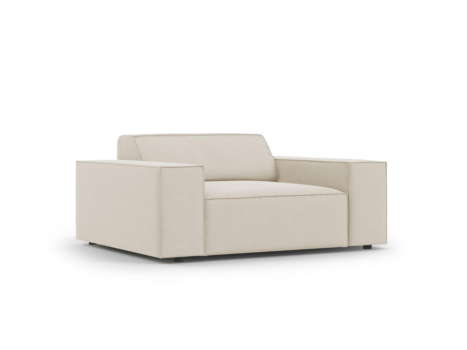 SESSEL Jodie aus Samt dunkelbeige - Mokka, Textil (102/70/124cm) - Micadoni