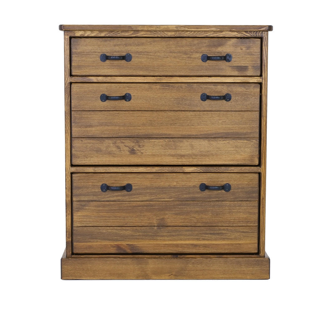 SCHUHSCHRANK aus Massivholz Rustyk 2 - Dunkelbraun, Holz (88/106.5/40cm) - Seart