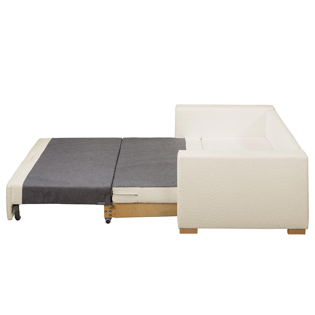 SCHLAFSOFA - Buchefarben/Weiß, Holz/Buchenholz (153/90/90cm) - home24