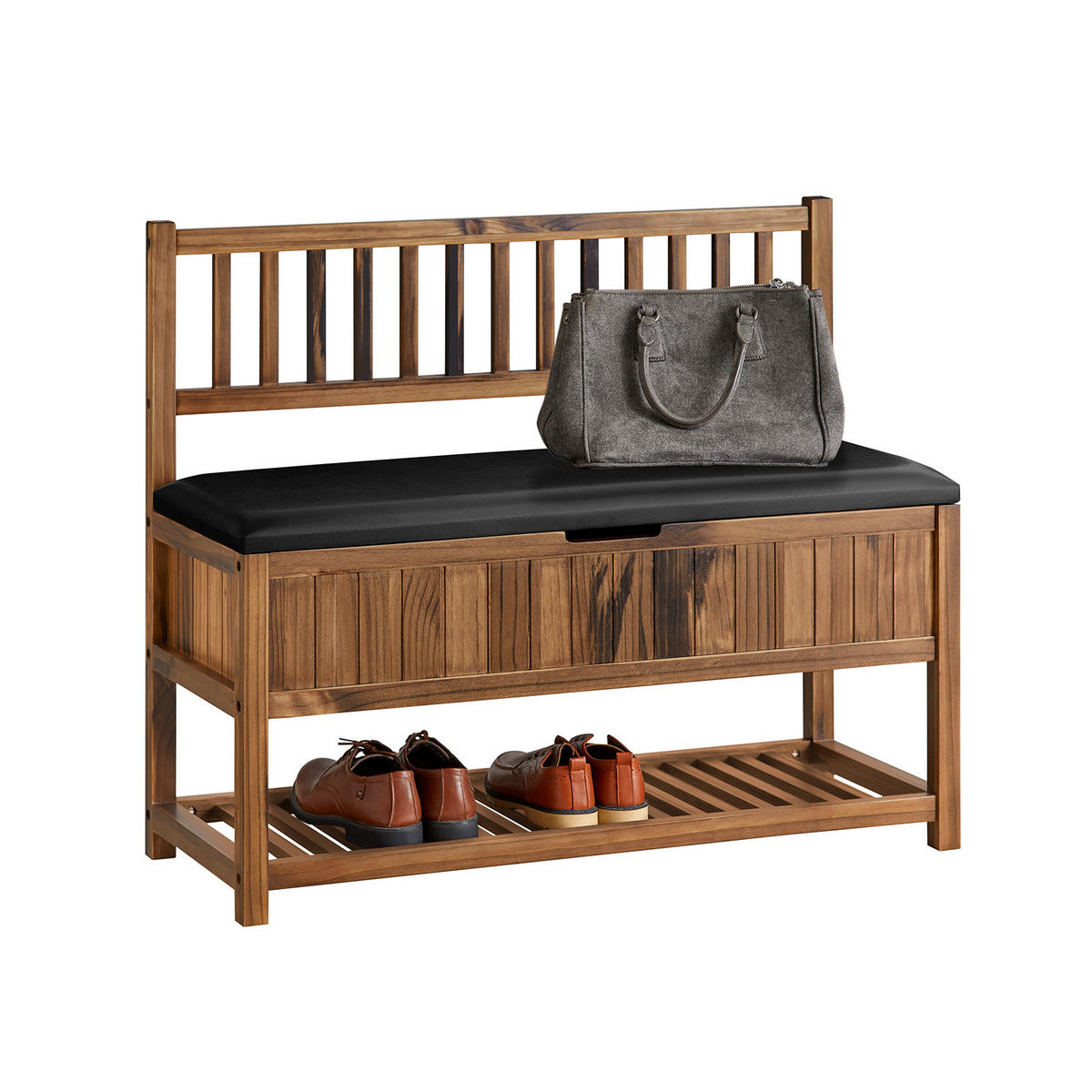 SCHUHBANK Vintage - Braun, Holz (90/75/35cm) - SoBuy