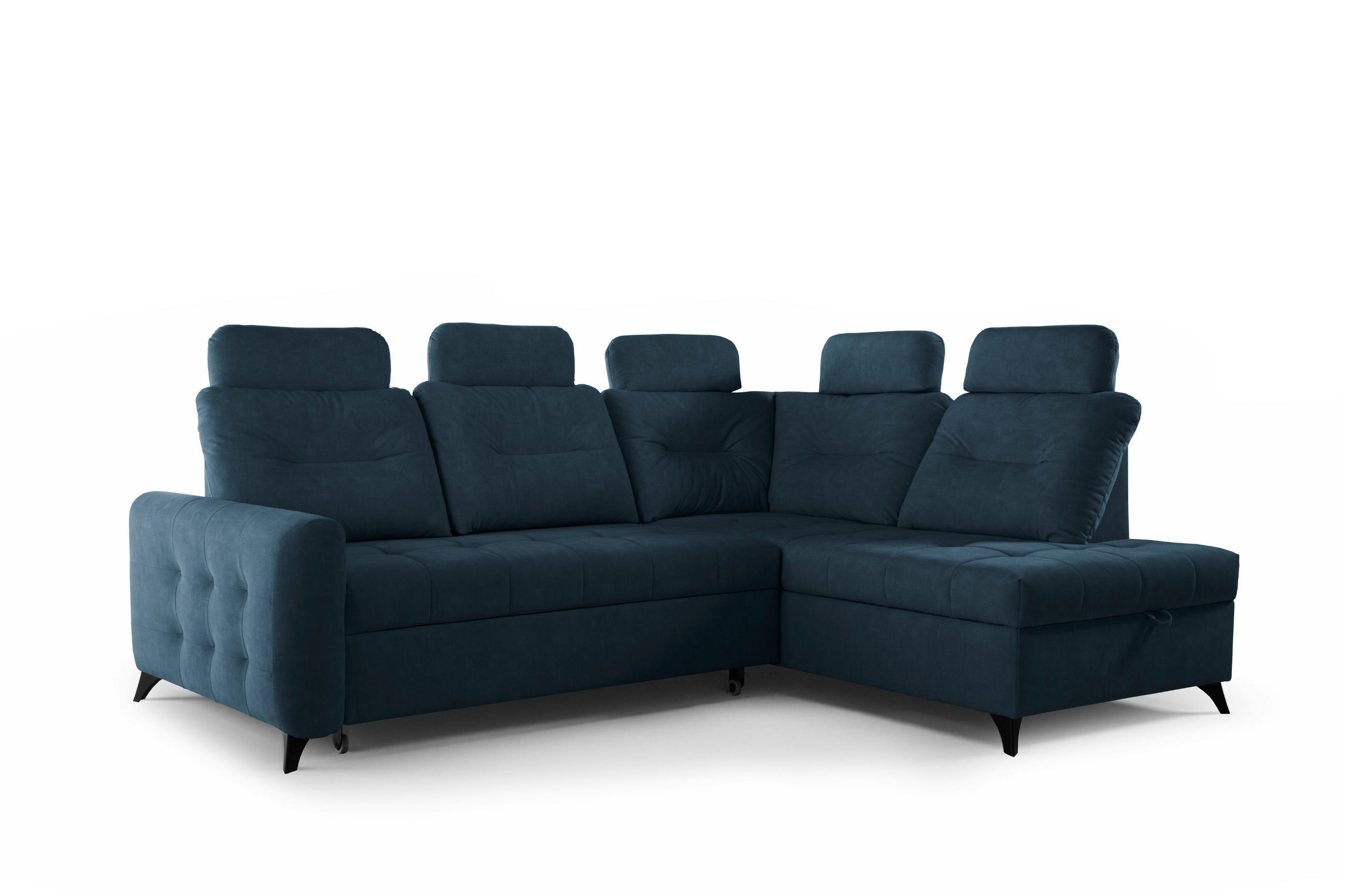 ECKSOFA 250 cm in Marineblau - Dunkelblau, Textil (250/200cm) - Home Collective