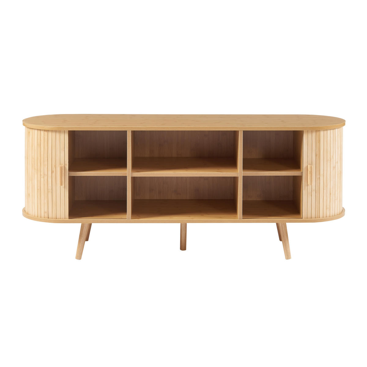 LOWBOARD Nordkapp - Naturfarben, Holz/Holzwerkstoff (140/56/40cm) - [en.casa]