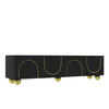 TV-LOWBOARD Luxuriös und Schwarz 170/38/44 cm - Schwarz, Holzwerkstoff (38/44/170cm) - Urban Meuble